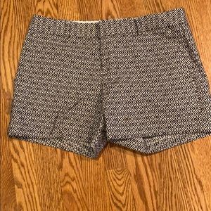 Banana Republic black and white patterned shorts